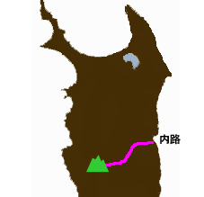 礼文岳登山コースの概略図