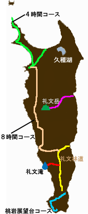 礼文島の地図